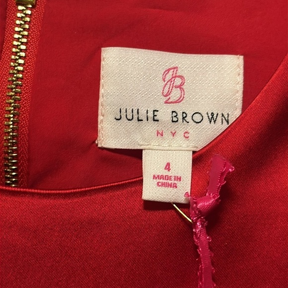 Julie Brown Red Dress. Size 4 NWT - Picture 5 of 13